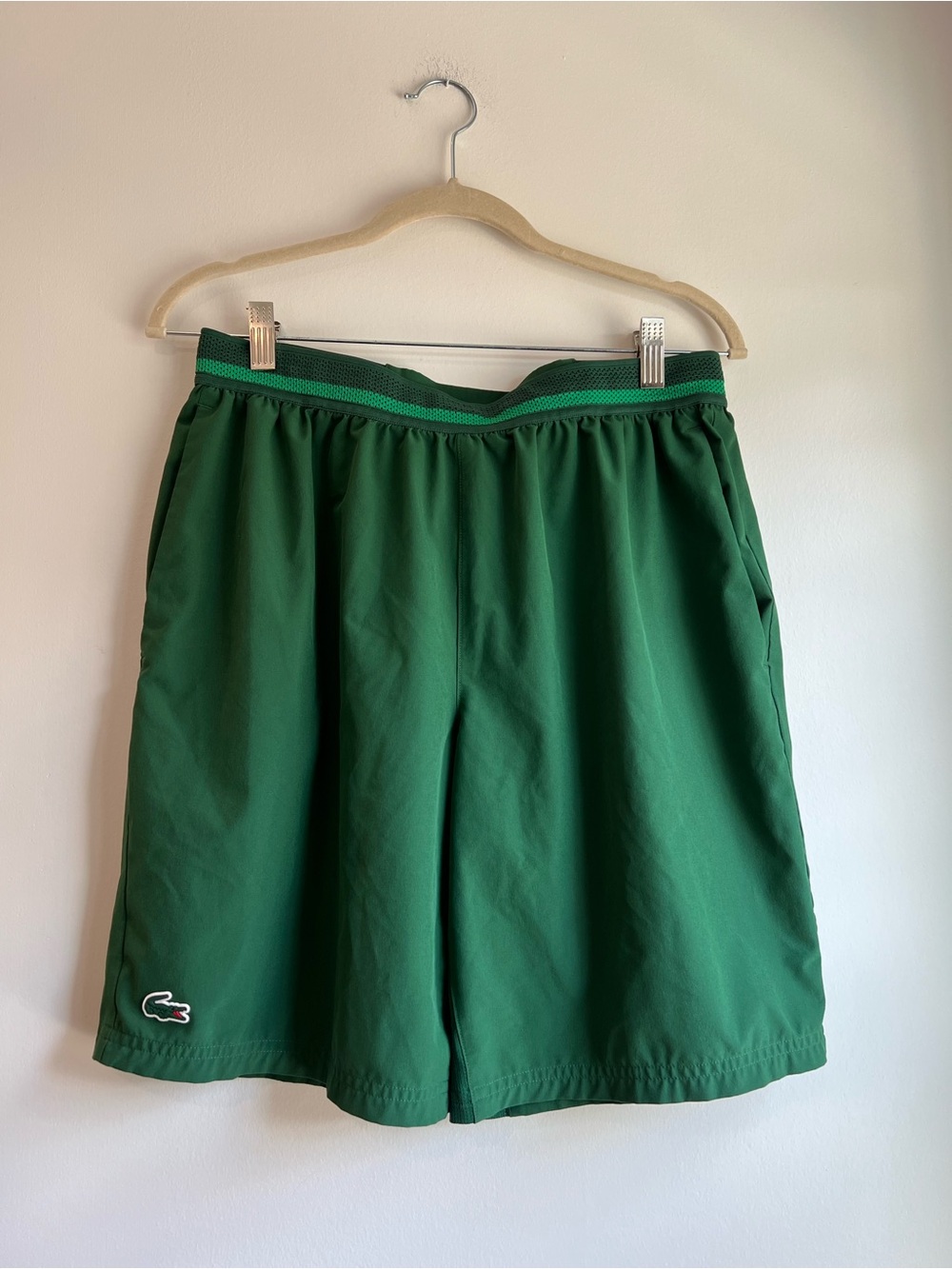 Lacoste Men's Emerald Green Athletic Shorts